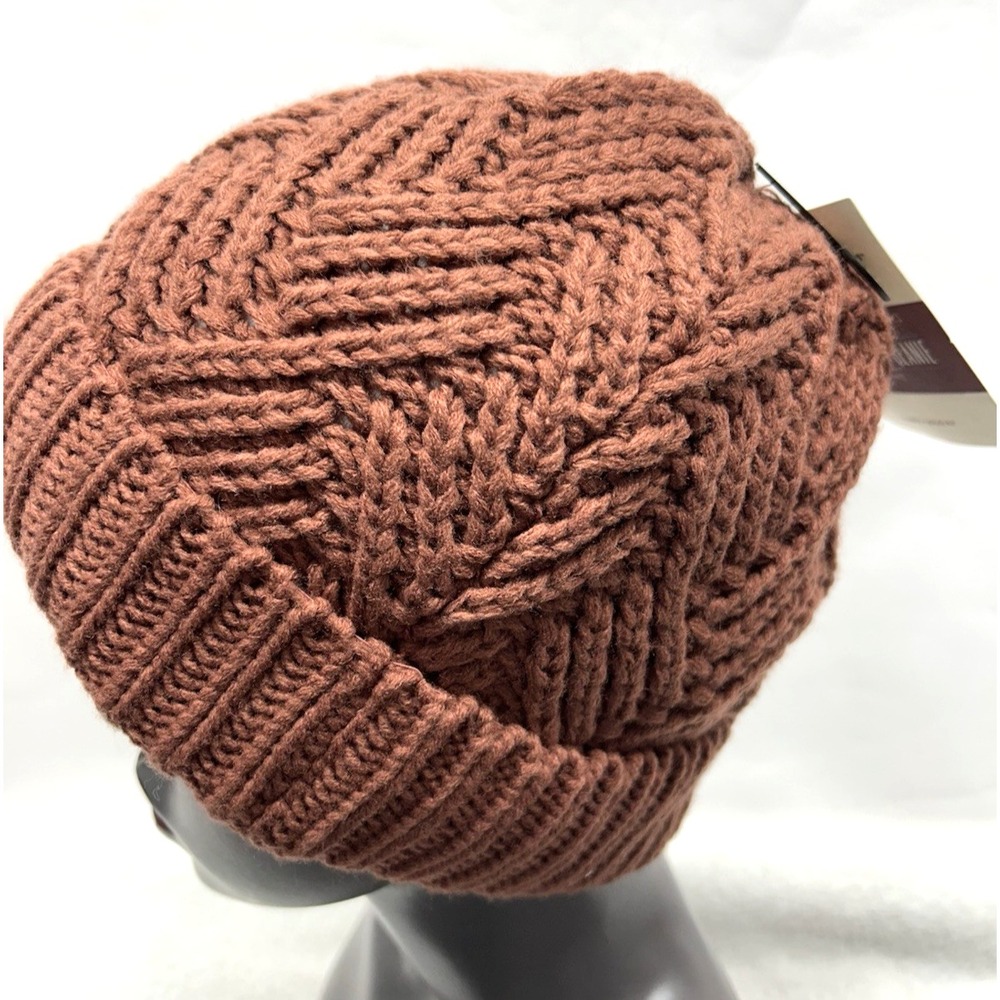 Northeast Outfitters Neo Cozy Adult One Size Texture Diamond Beanie-Rust (A1)
